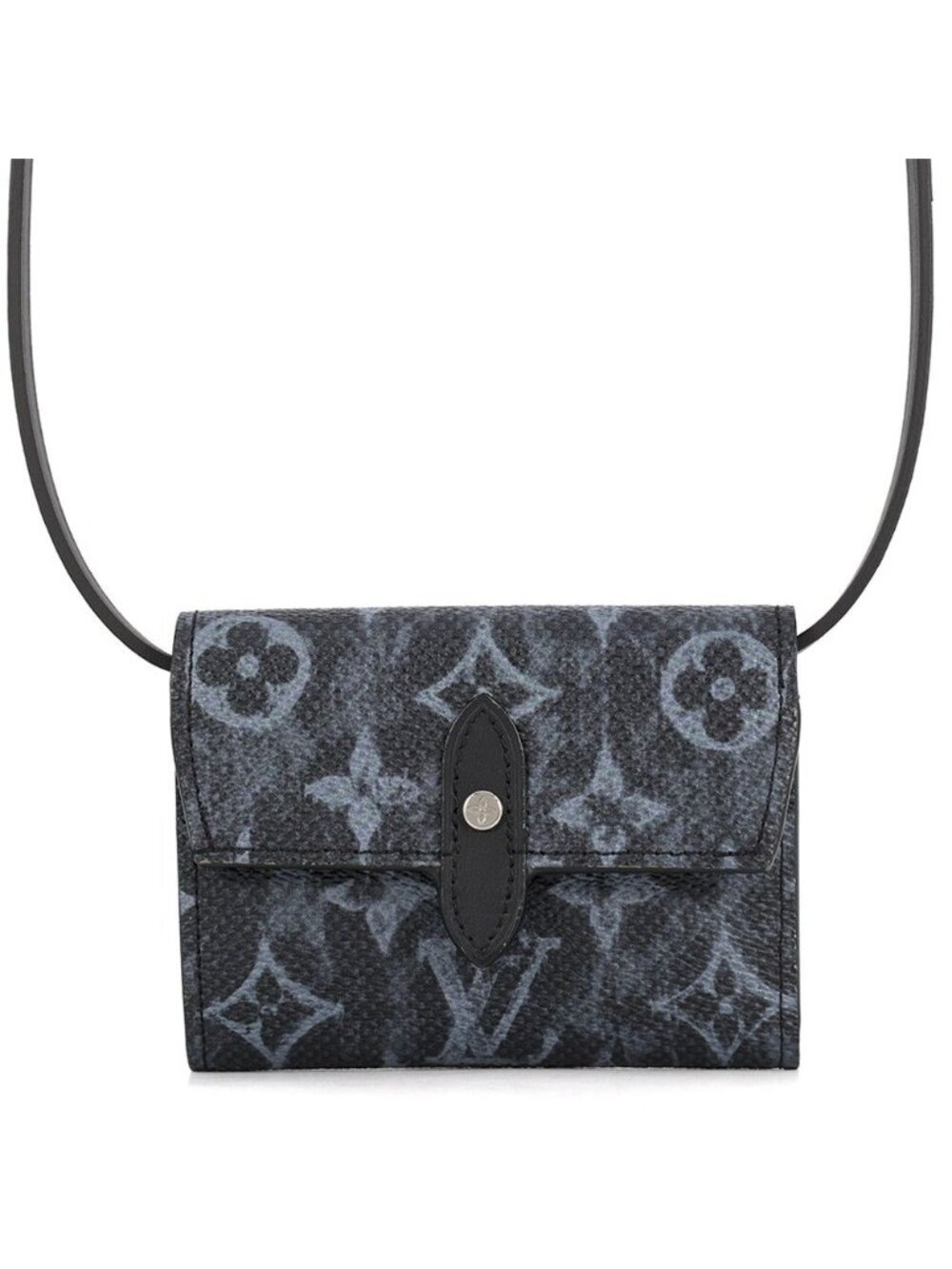 Louis Vuitton Trifold Wallet Monogram Pastel Pocket Organizer Black